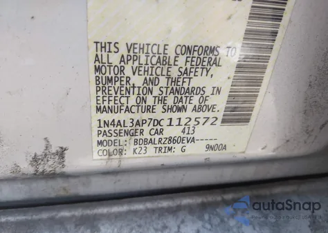 2013 Nissan Altima 2.5 S from USA, damaged, VIN 1N4AL3AP7DC112572